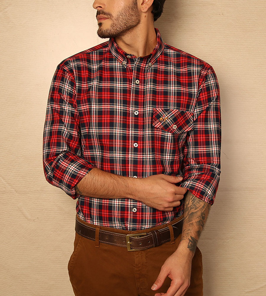 Camisa Roja de Cuadros Polo club Polo club Colombia