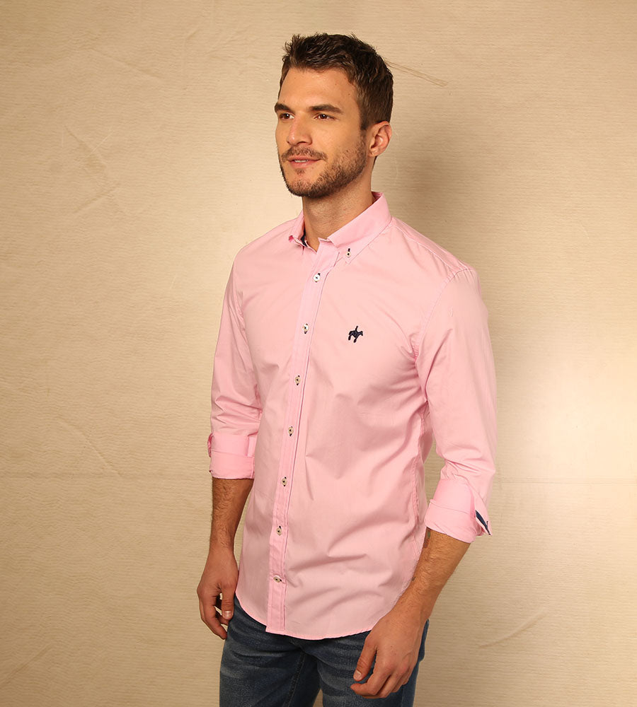 Camisa manga larga discount rosada