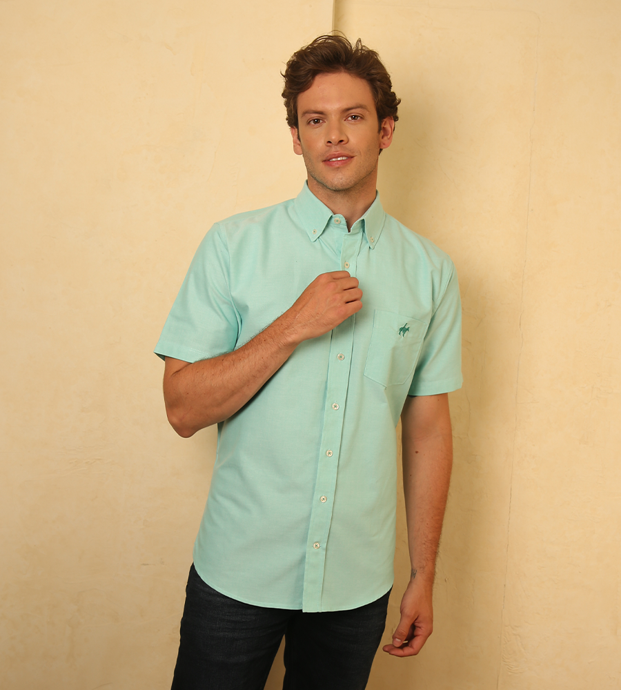 Polo Blusas Color Aqua Camisa Color Verde Agua Camisa Color Verde