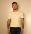 Camiseta Cuello Henley Amarillo Claro Ref. 147030823