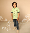 Camisa M/C Para Niño Verde Manzana Ref. 204010623
