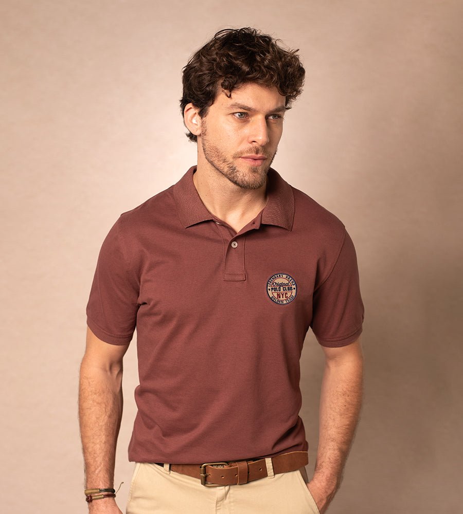 Camisa cheap polo vinotinto