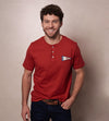 Camiseta Cuello Henley Roja Ref. 147111223