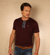 Camiseta Cuello Henley Vinotinto Ref. 147010423