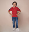Camiseta Henley Roja Para Niño Ref. 247021223