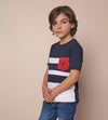 Camiseta Bloques Azul Navy para Niño Ref. 249021023