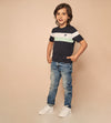 Camiseta Bloques Azul Navy Para Niño Ref. 249031123