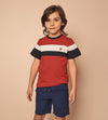 Camiseta Bloques Roja Para Niño Ref. 249041123