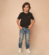 Camiseta Bordada Negra Para Niño Ref. 252021223