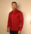 Camisa F/E Rojo Vino M/L Ref. 115020823