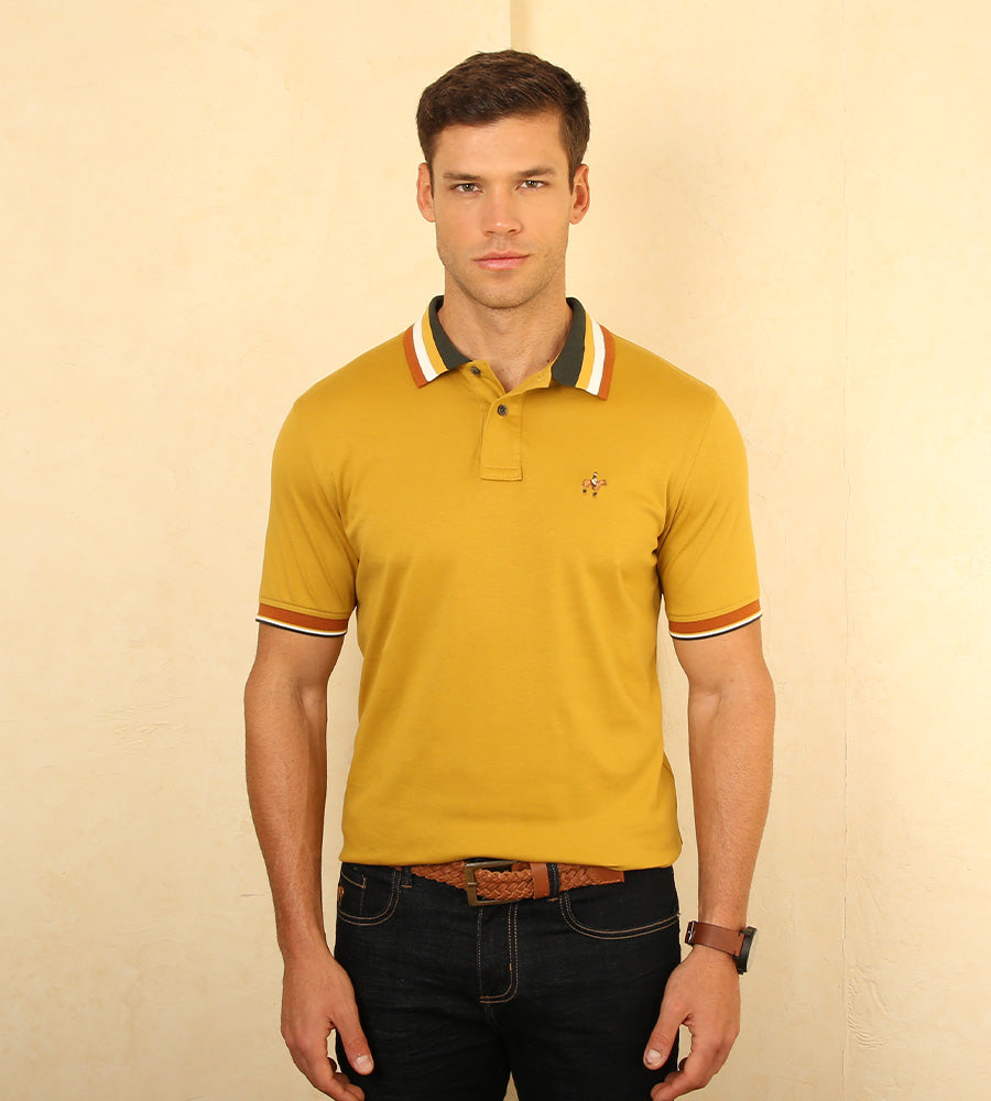 Polo Contraste Mostaza 130081224
