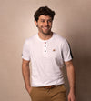 Camiseta Cuello Henley Blanco Ref. 147011223