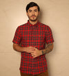 Camisa Roja de Cuadros M/C Ref. 103031122
