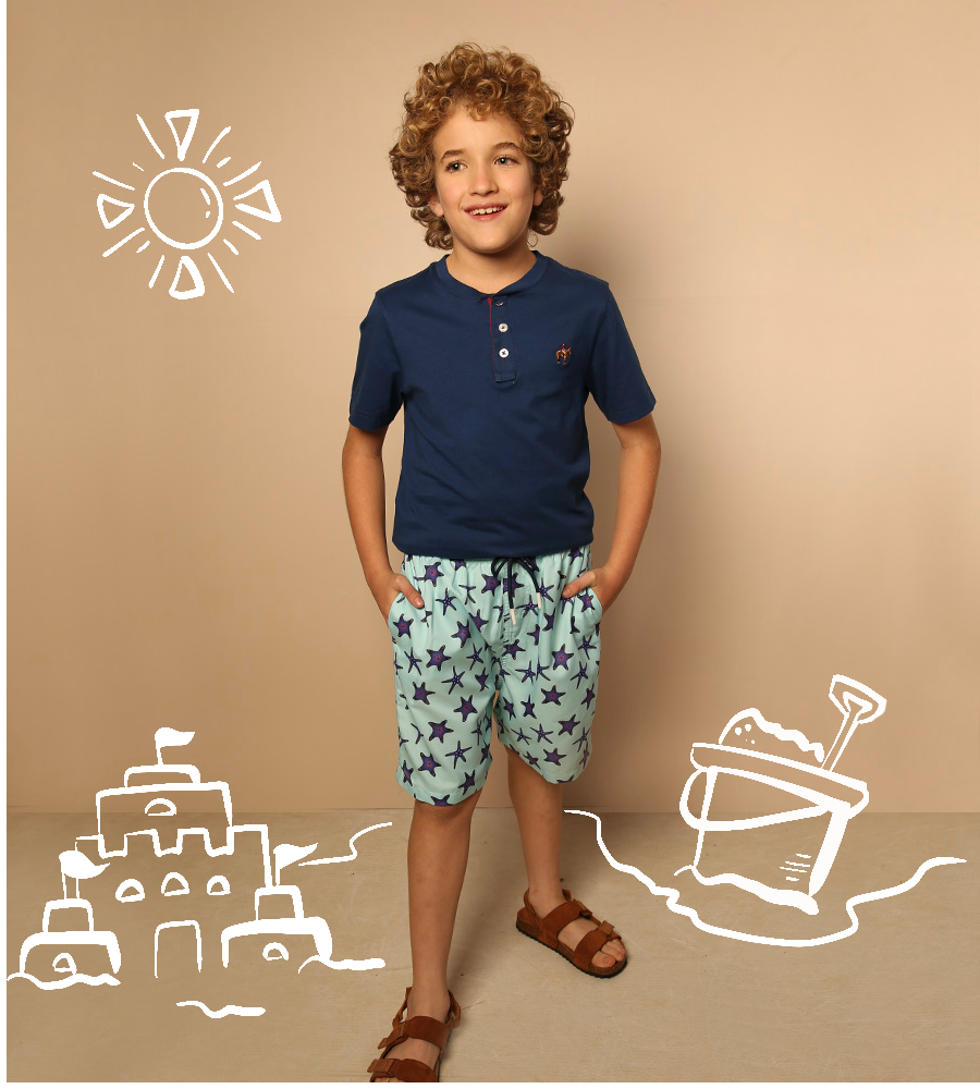 Pantaloneta blanca niño sales